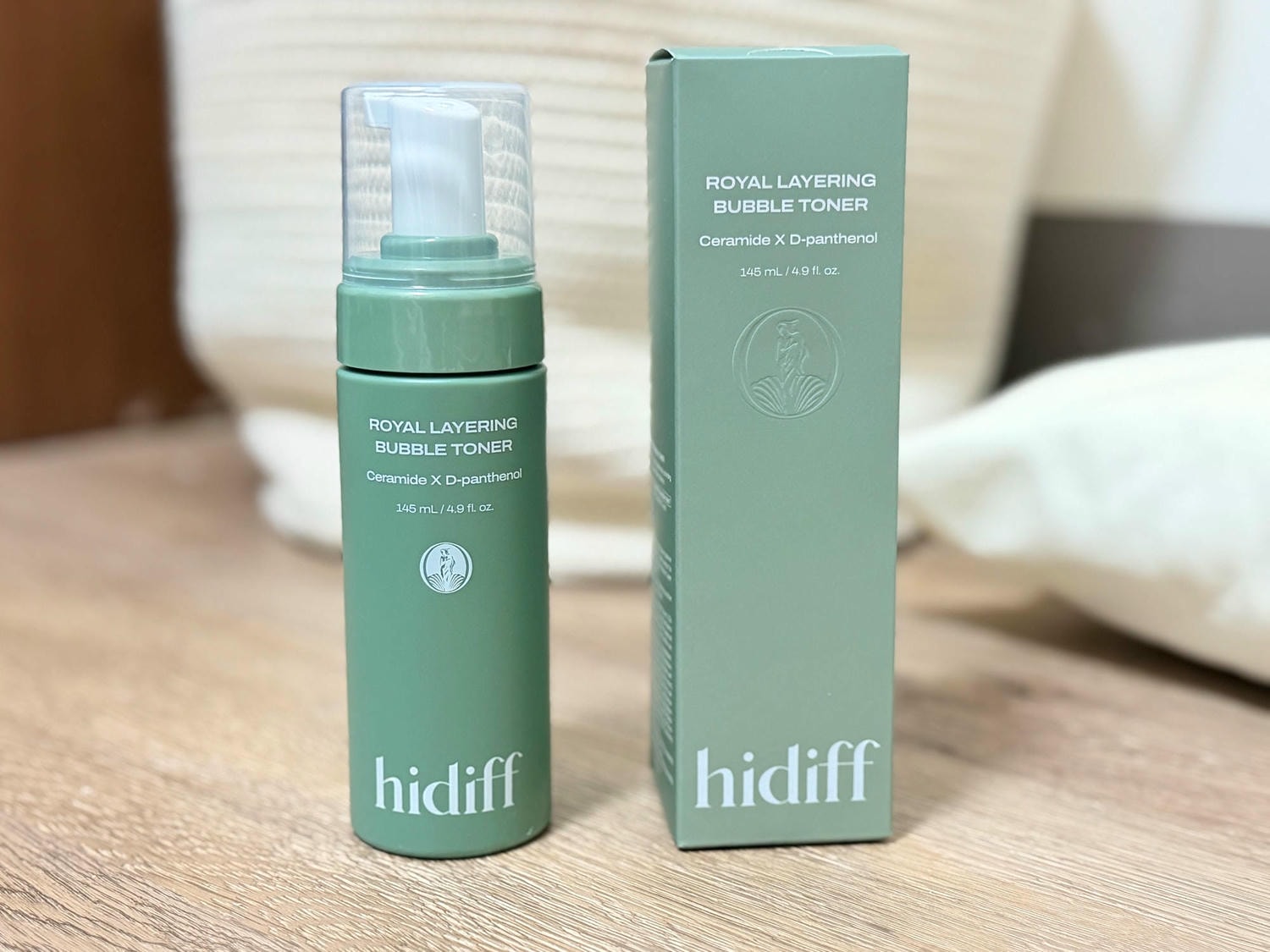 Hidiff 綠珍珠系列｜韓式保養品分享，敏乾肌也能養出透亮水光肌 綠珍珠潤肌泡泡化妝水、綠珍珠 D-泛醇 3% 高濃縮水精華、綠珍珠酪梨修護乳霜