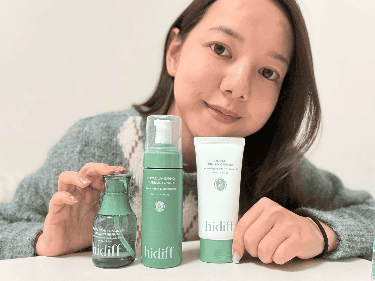Hidiff 綠珍珠系列｜韓式保養品分享，敏乾肌也能養出透亮水光肌 綠珍珠潤肌泡泡化妝水、綠珍珠 D-泛醇 3% 高濃縮水精華、綠珍珠酪梨修護乳霜